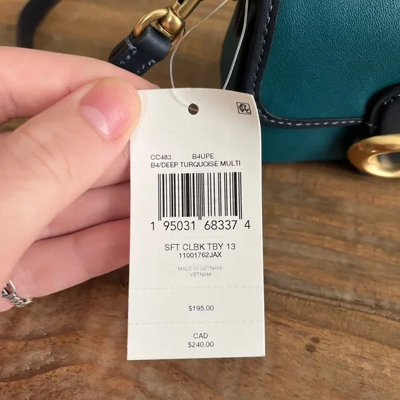 Coach Tabby 13 blue colorblock NWT - Picture 11 of 11